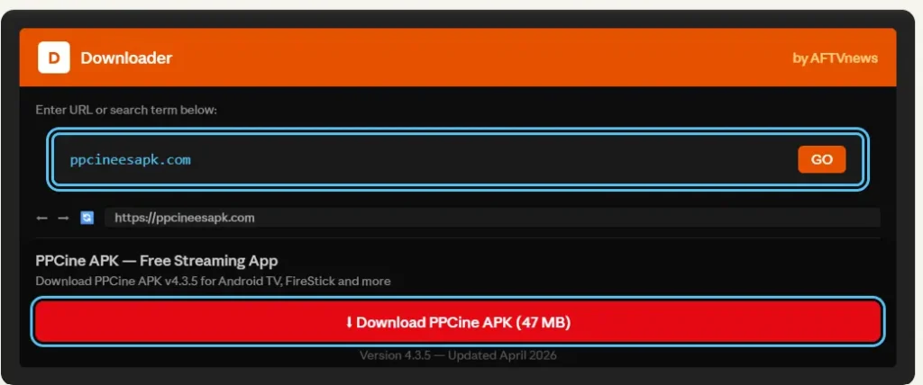 TV 6 downloader app with url